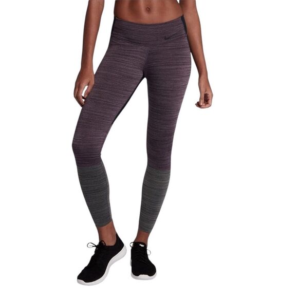 Nike Legendary Training Leggings Womens Medium Black Purple Gray Ombre - Picture 1 of 14